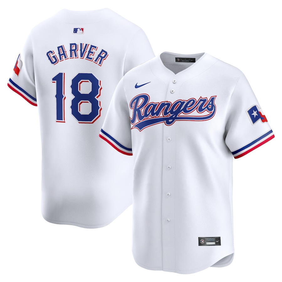 Men's Texas Rangers Mitch Garver Nike White Home Limited Player Jersey