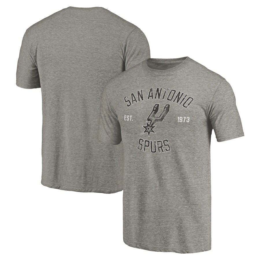 Men's San Antonio Spurs Gray Team Heritage Tri-Blend T-Shirt
