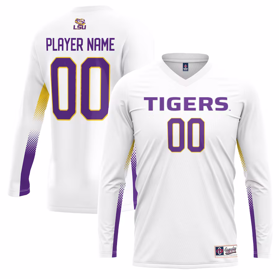 LSU Tigers GameDay Greats Youth NIL Lightweight Volleyball Jersey - White