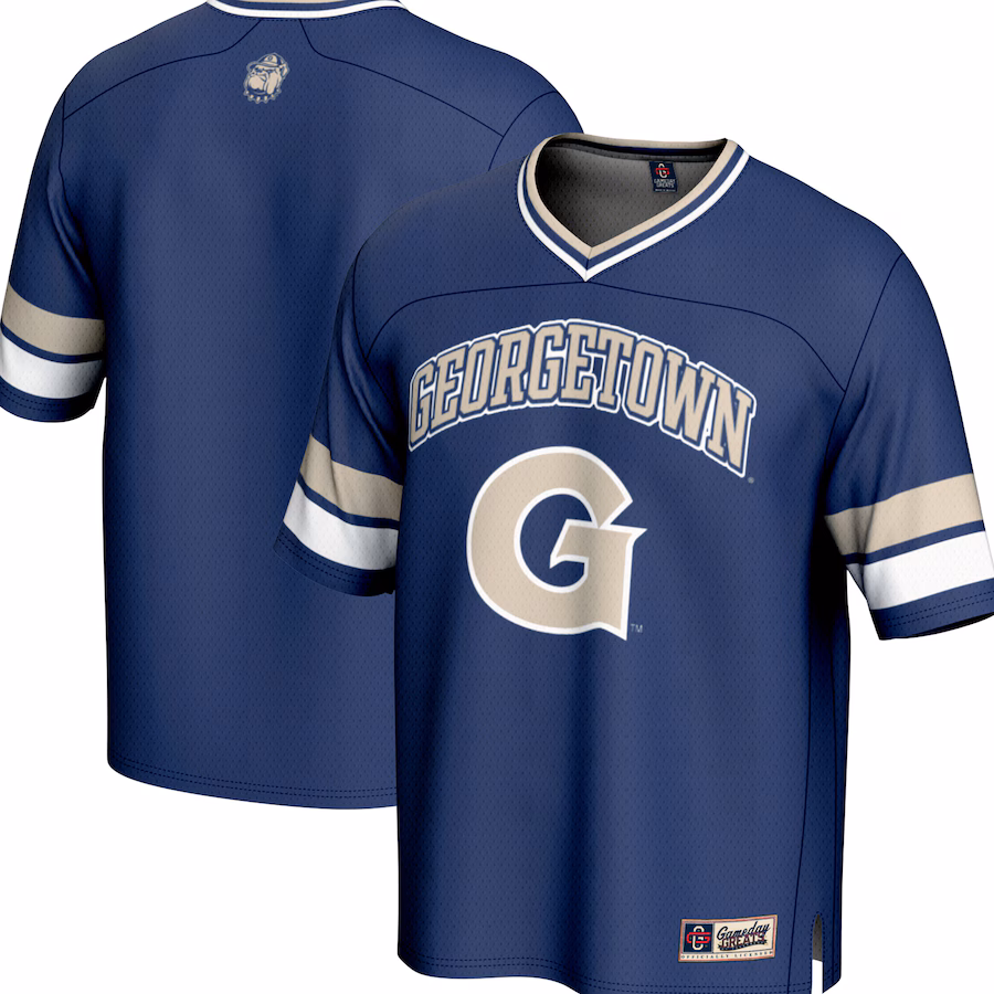 Youth GameDay Greats Navy Georgetown Hoyas Spirit Football Jersey