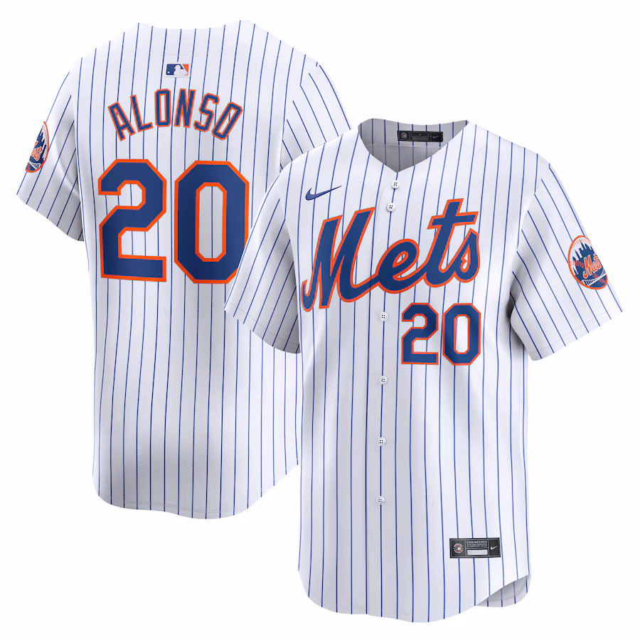 Men's New York Mets Pete Alonso Nike White Home Limited Player Jersey