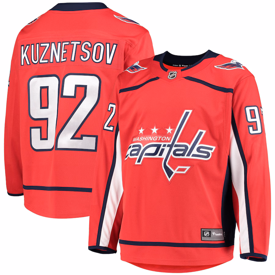 Men's Washington Capitals Evgeny Kuznetsov Fanatics Red Home Premier Breakaway Player Jersey