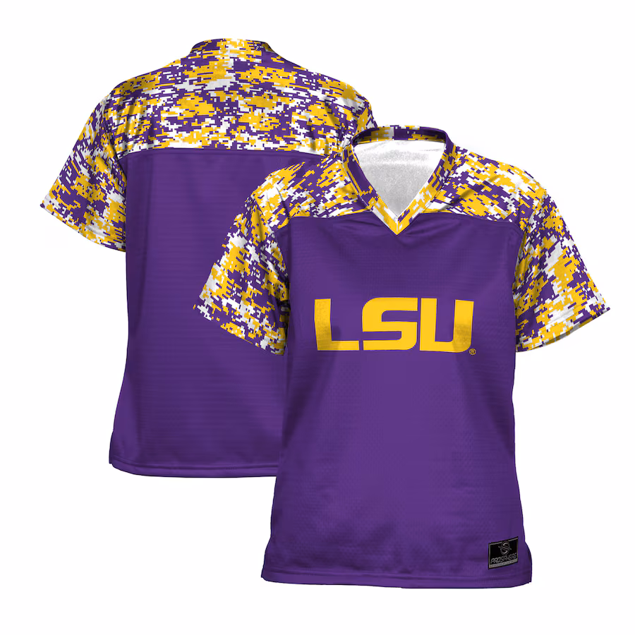 LSU Tigers ProSphere Women's Camo Football Jersey - Purple