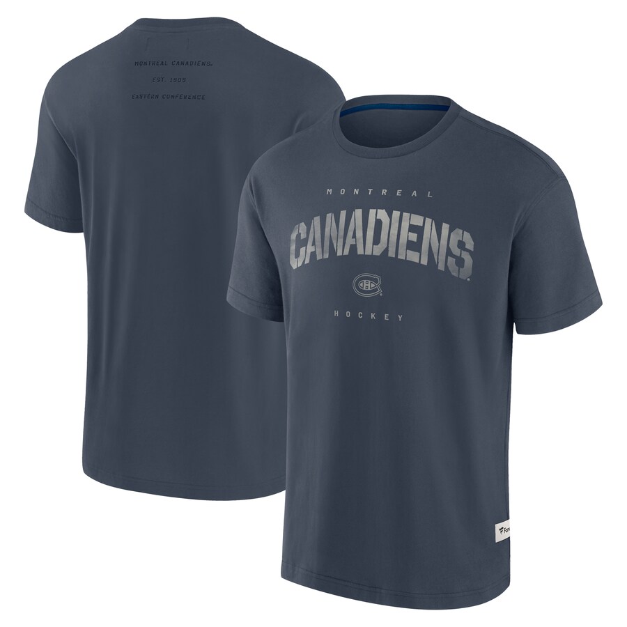 Men's Montreal Canadiens Fanatics Navy Elements Weathered Tonal Future Ground T-Shirt