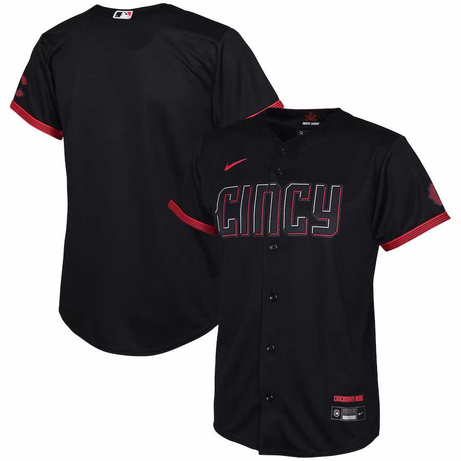 Toddler Cincinnati Reds Nike Black City Connect Replica Jersey