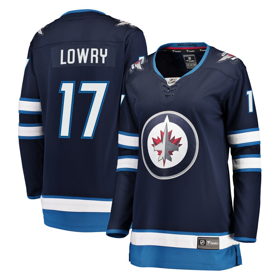 Women's Winnipeg Jets Adam Lowry Fanatics Branded Navy Breakaway Jersey