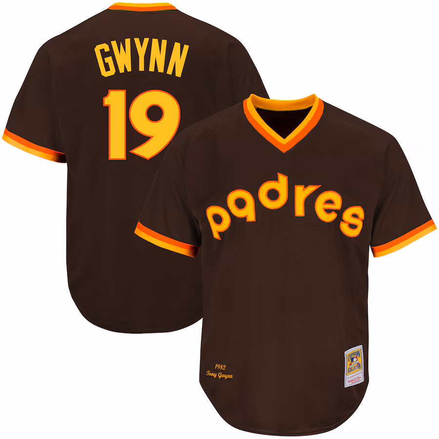 Men's San Diego Padres Tony Gwynn Mitchell & Ness Brown Authentic Jersey