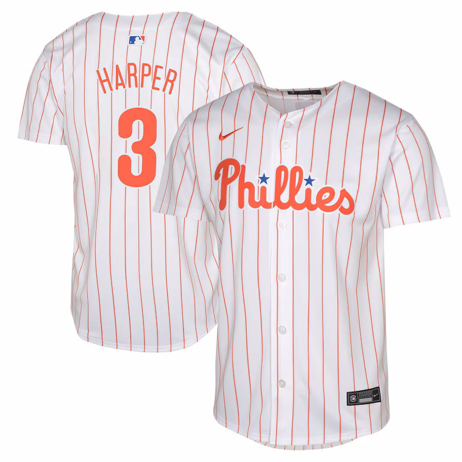 Youth Philadelphia Phillies Bryce Harper Nike White Limited Player Jersey