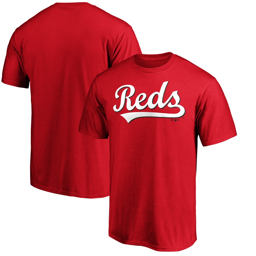 Men's Cincinnati Reds Red Official Wordmark T-Shirt