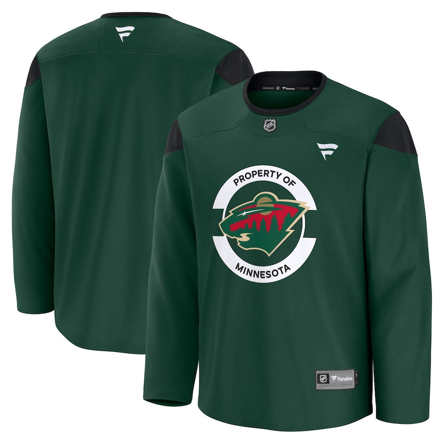 Men's Minnesota Wild Fanatics Green Team Practice Jersey