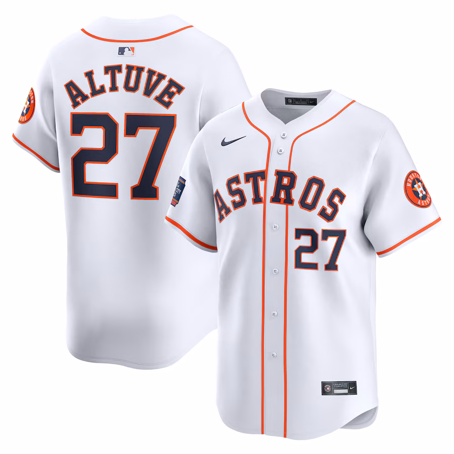 Men's Houston Astros Jose Altuve Nike White 2024 MLB World Tour Mexico City Series Home Limited Player Jersey