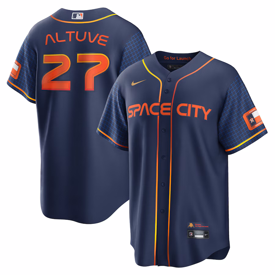 Men's Houston Astros Jose Altuve Nike Navy City Connect Replica Player Jersey