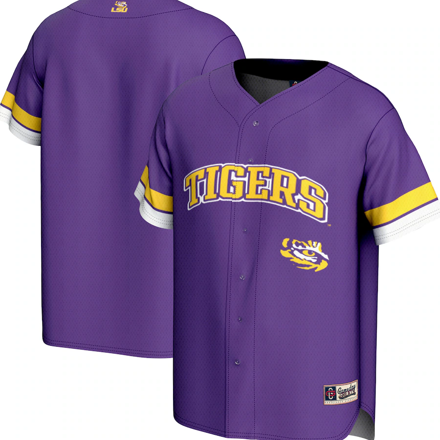 Youth GameDay Greats Purple LSU Tigers Spirit Baseball Jersey