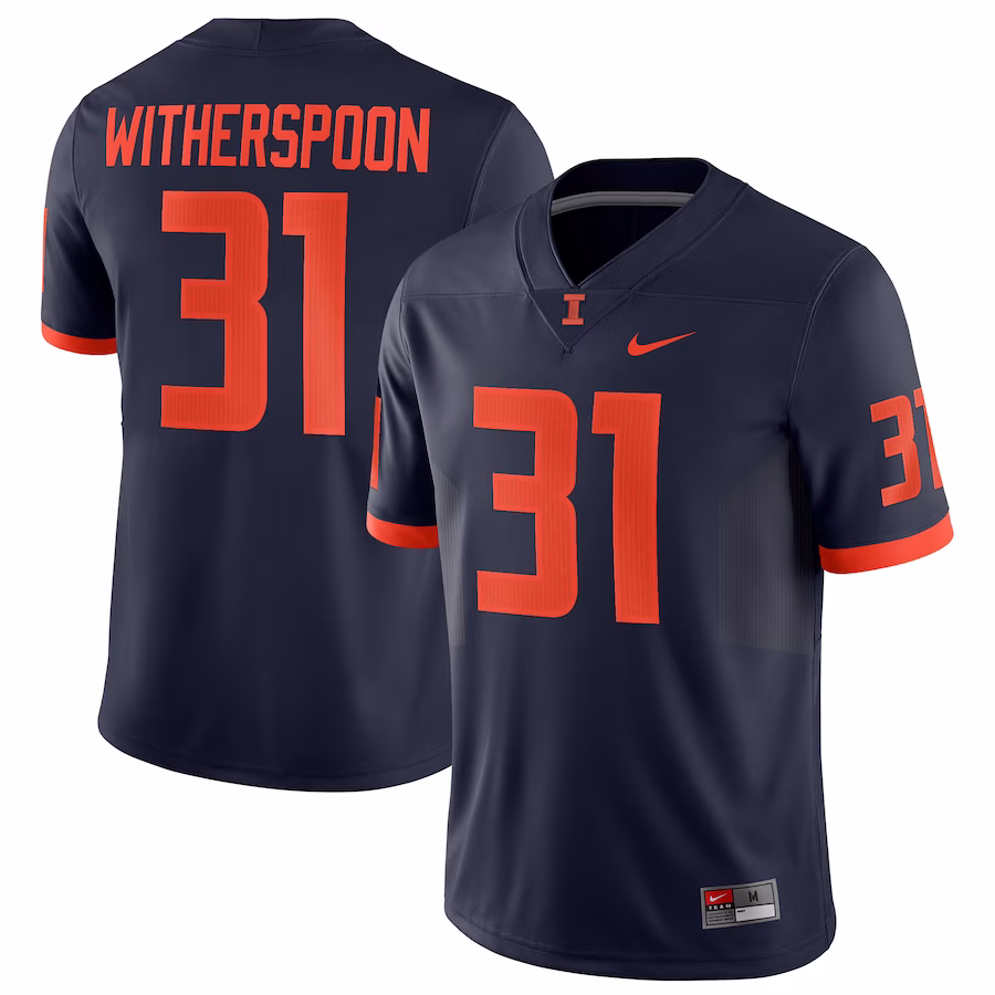 Devon Witherspoon Illinois Fighting Illini Nike Replica Jersey - Navy