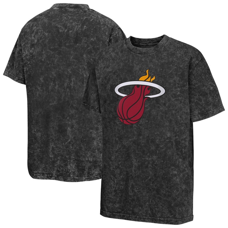 Youth Miami Heat Black Rugged Defense T-Shirt