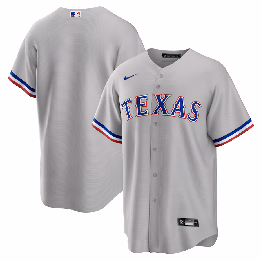 Men's Texas Rangers Nike Gray Road Replica Team Jersey