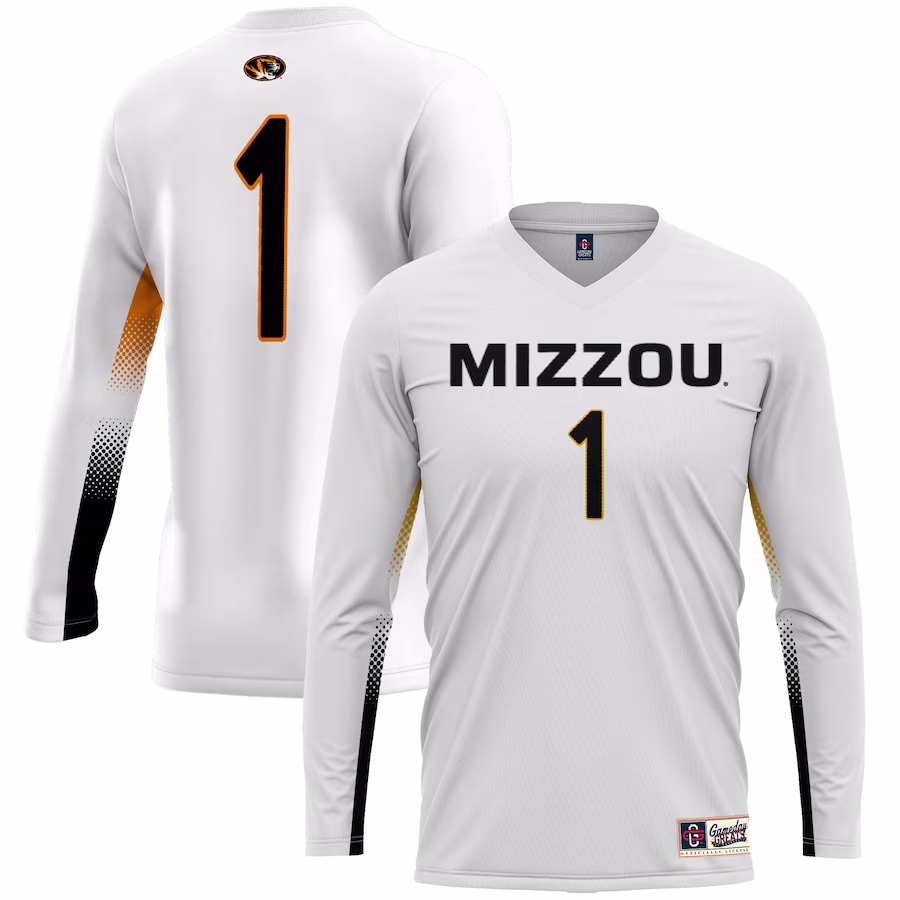 #1 Missouri Tigers GameDay Greats Youth Lightweight Women's Volleyball Jersey �?White