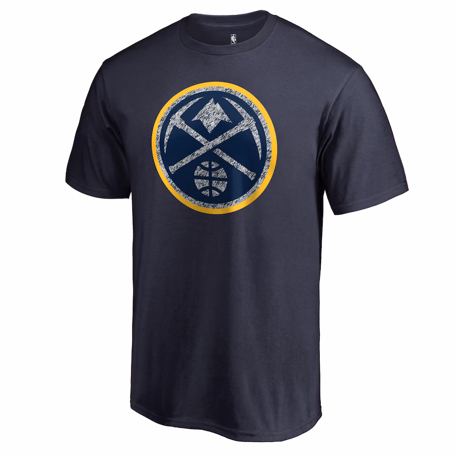 Men's Denver Nuggets Navy Static Logo T-Shirt
