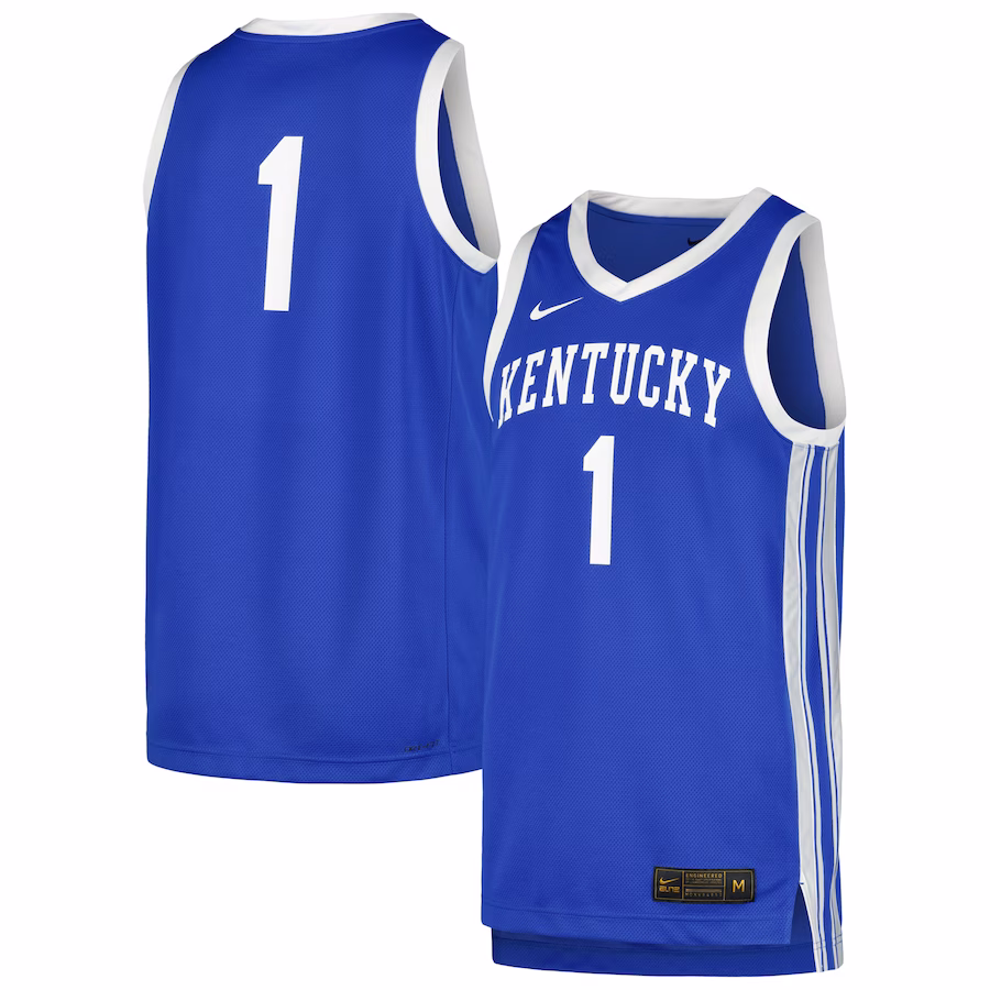 #1 Kentucky Wildcats Nike Replica Jersey - Royal