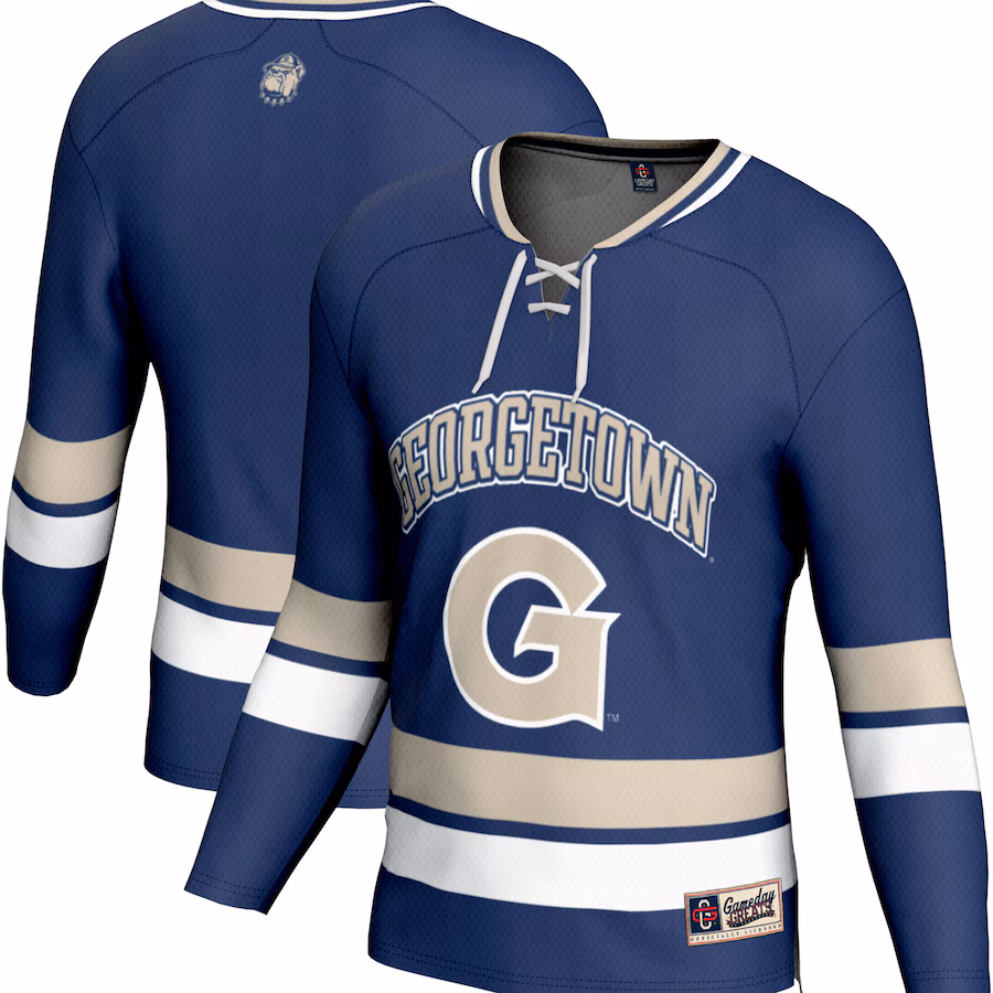 Men's GameDay Greats Navy Georgetown Hoyas Spirit Hockey Jersey