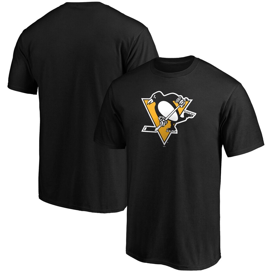 Men's Pittsburgh Penguins Fanatics Black Team Primary Logo T-Shirt