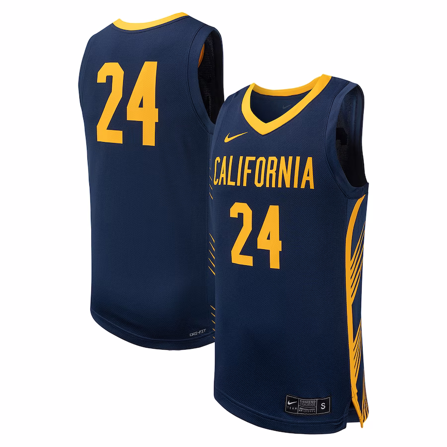 #24 Cal Bears Nike Replica Basketball Jersey - Navy