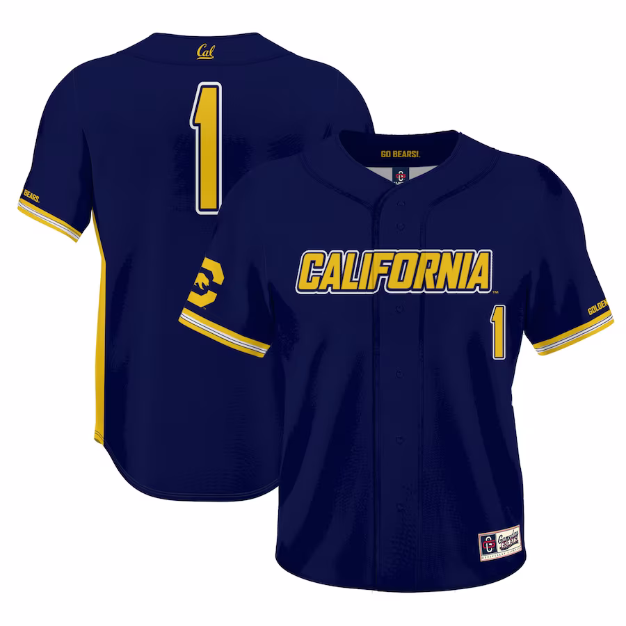 #1 Cal Bears GameDay Greats Lightweight Baseball Jersey - Navy