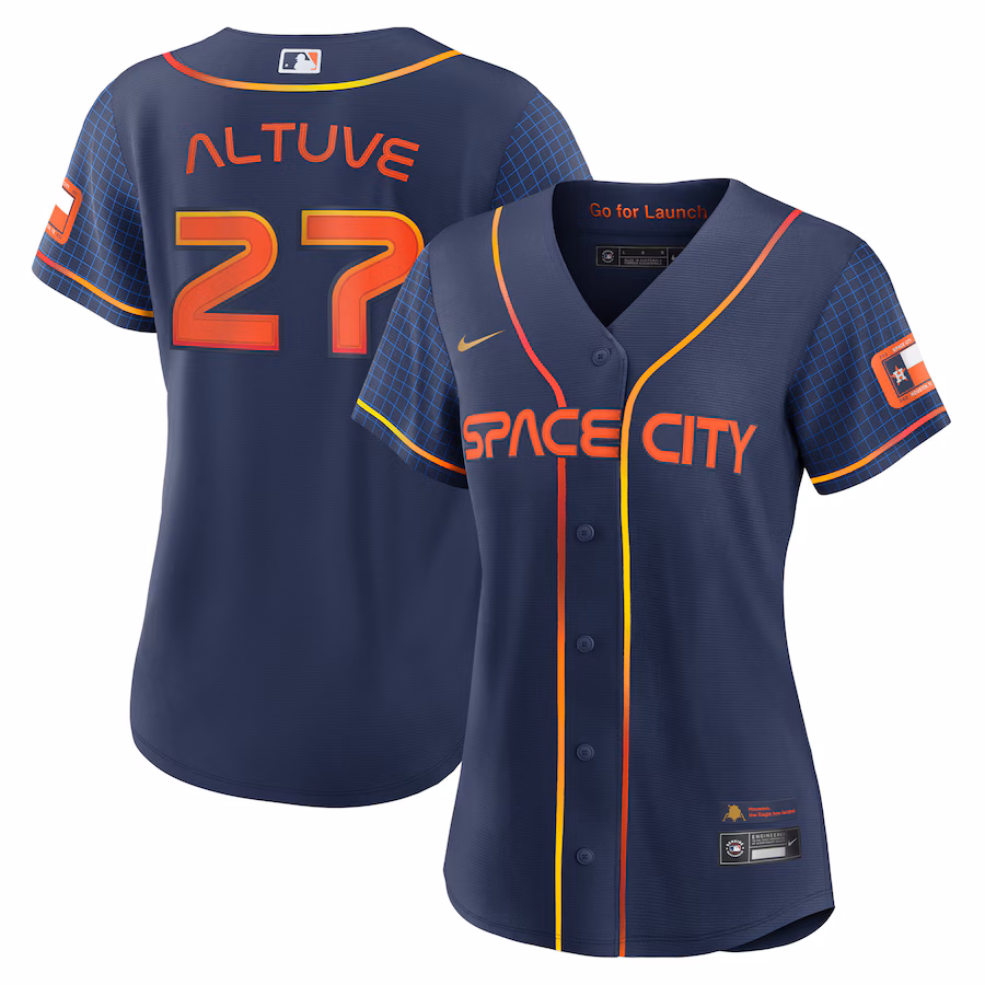 Women's Houston Astros Jose Altuve Nike Navy City Connect Replica Player Jersey