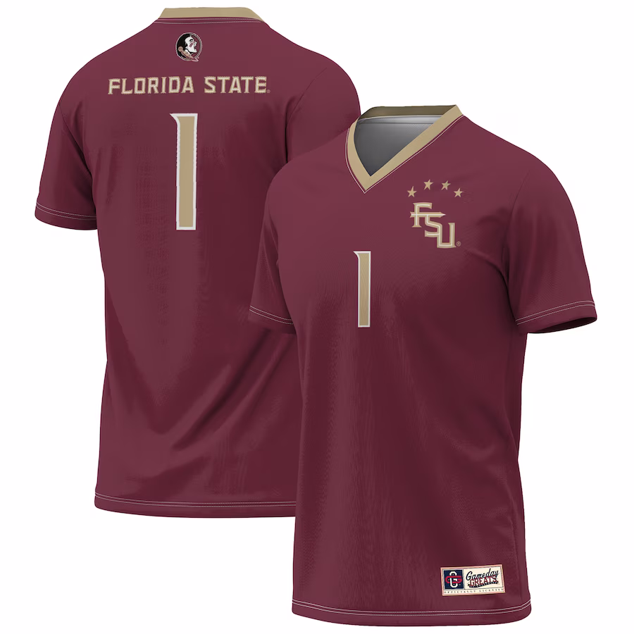 Florida State Seminoles GameDay Greats 2023 NCAA Women's Soccer National Champions Four-Star Fashion Jersey �?Garnet