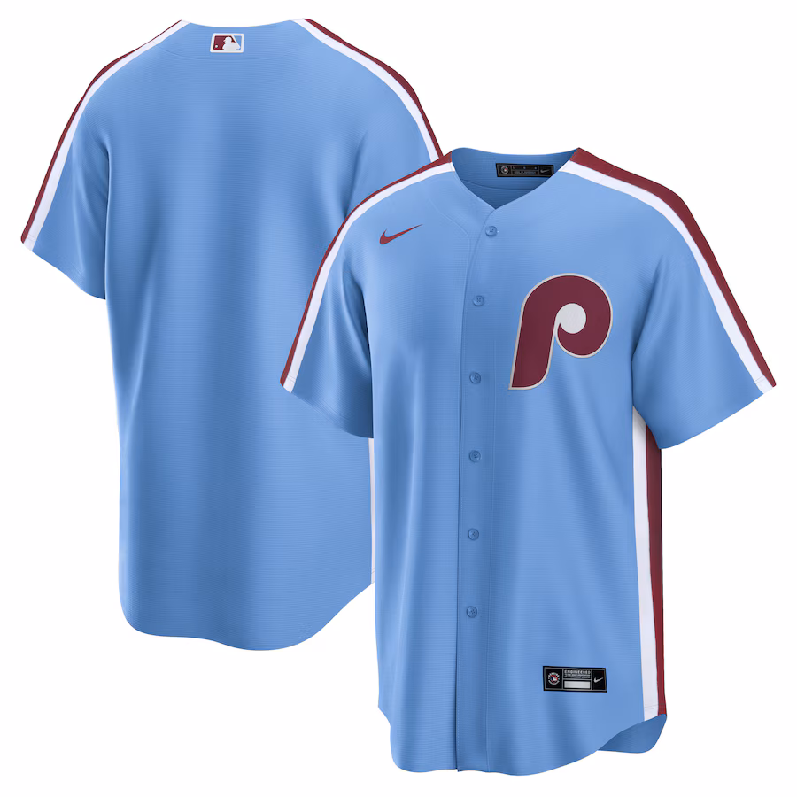 Men's Philadelphia Phillies Nike Light Blue Alternate Replica Team Jersey