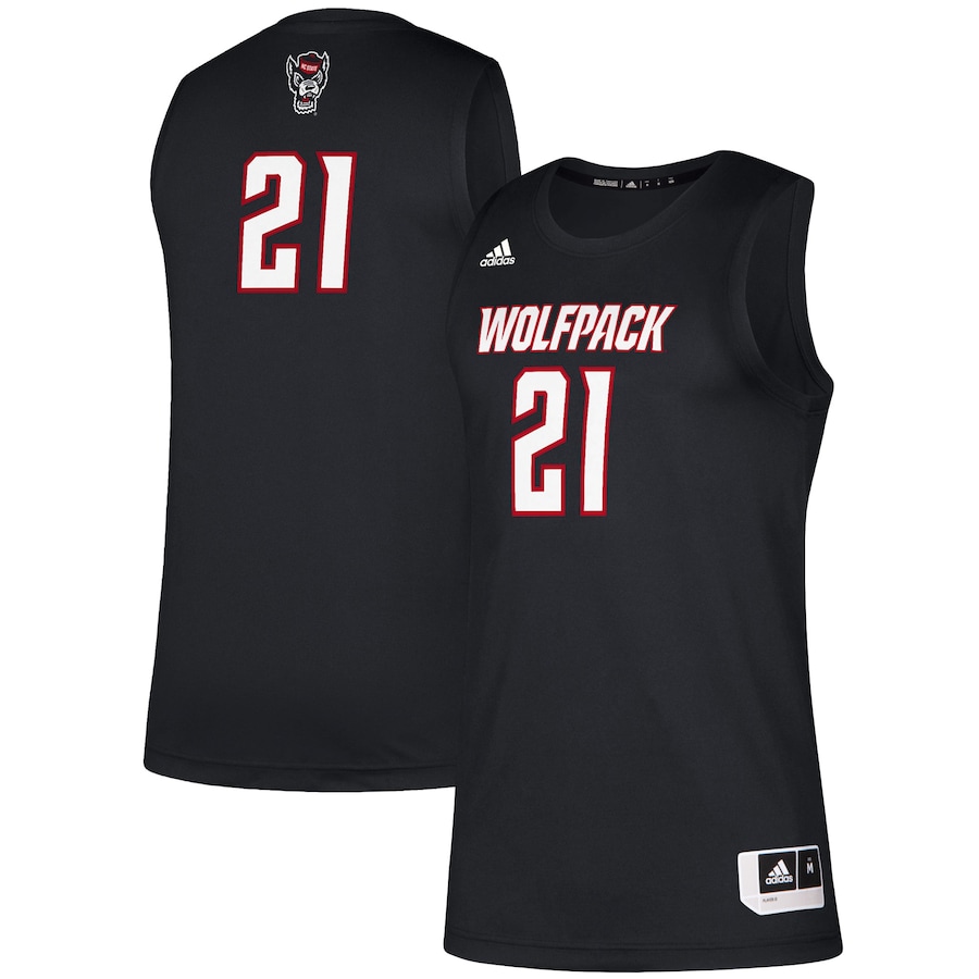 Men's adidas #21 Black NC State Wolfpack Swingman Jersey