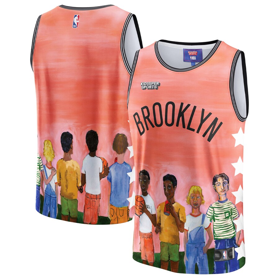 Unisex Brooklyn Nets NBA & KidSuper Studios by Fanatics Coral Hometown Jersey
