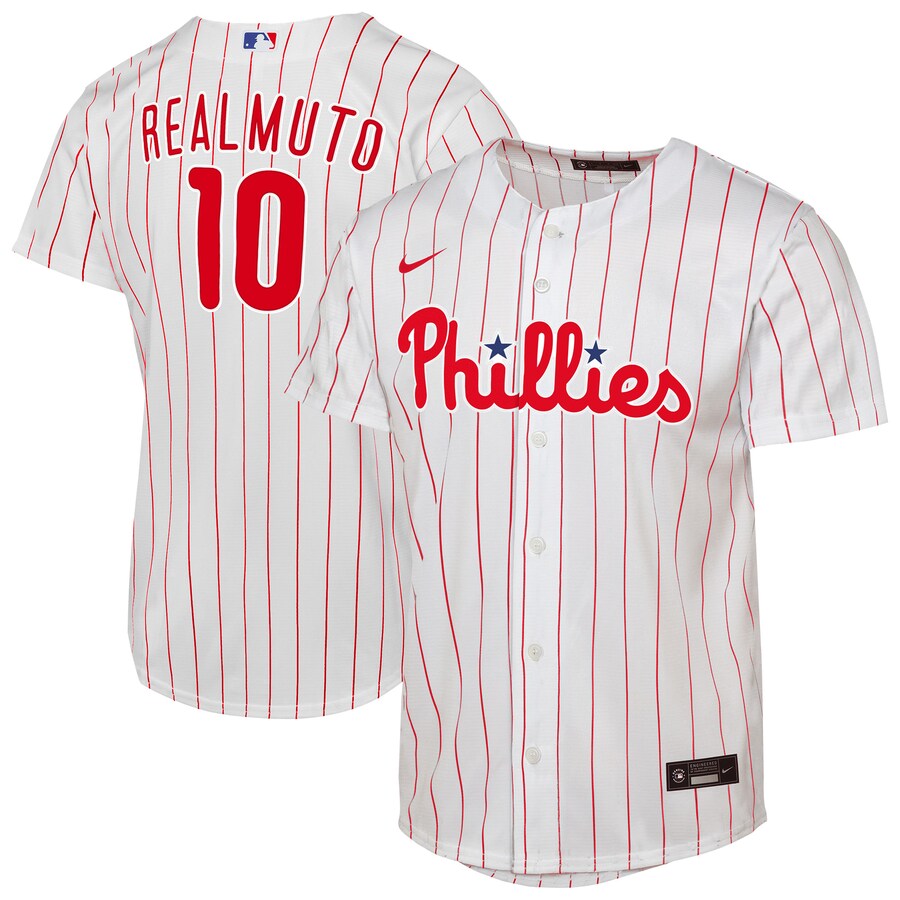 Youth Philadelphia Phillies J.T. Realmuto Nike White Home Replica Player Jersey