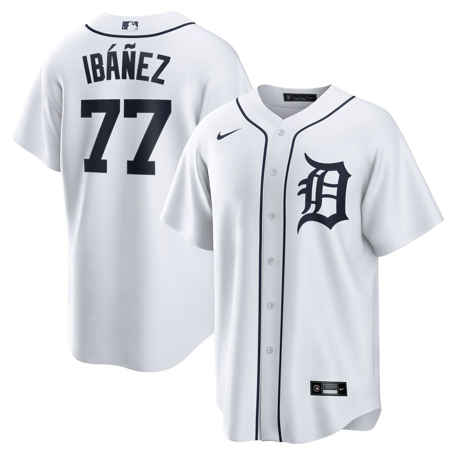 Men's Detroit Tigers Andy Ibanez Nike White Home Replica Jersey
