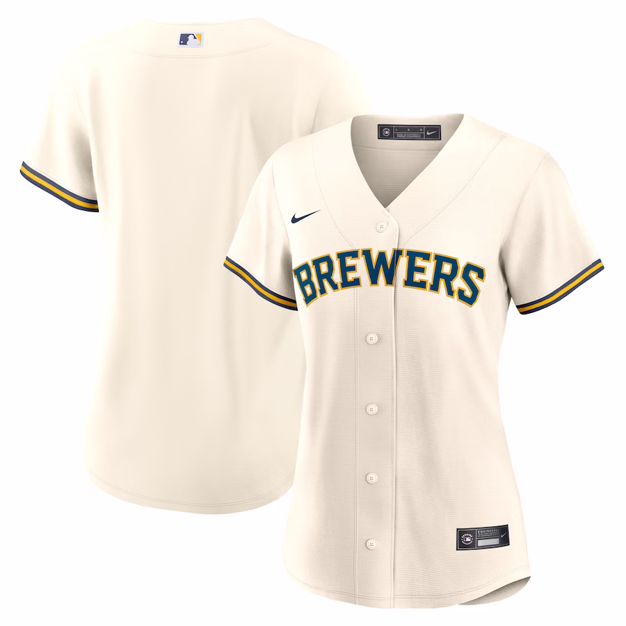 Women's Milwaukee Brewers Nike Cream Home Replica Team Jersey