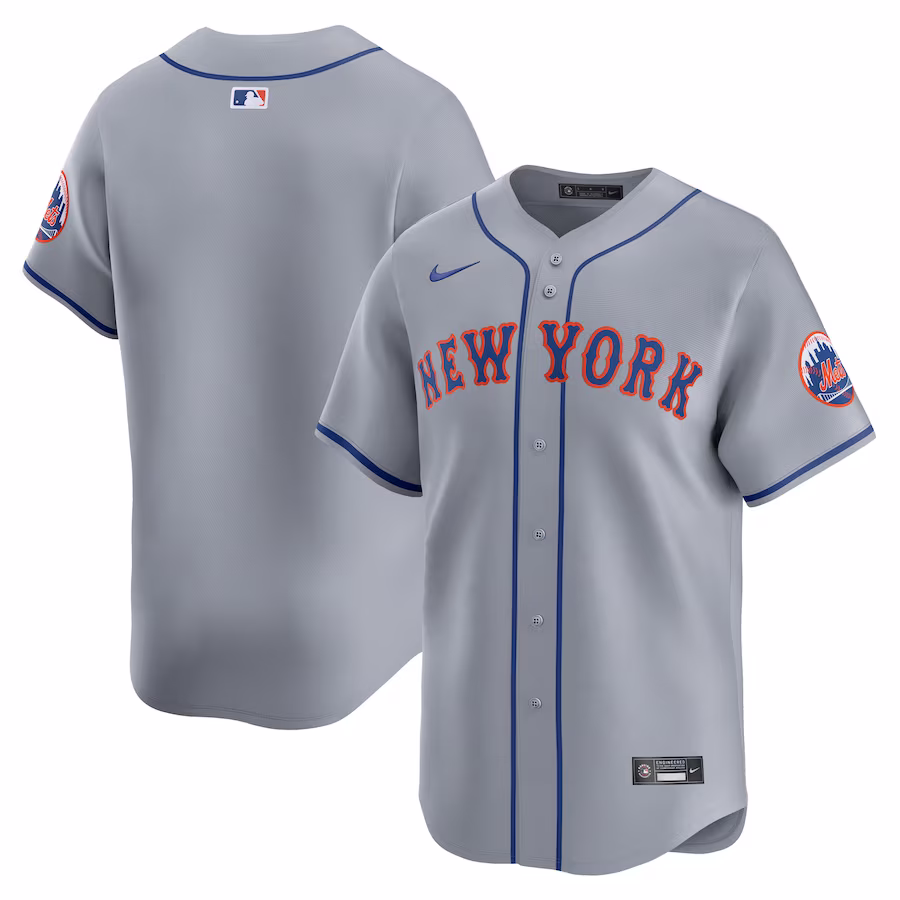 Men's New York Mets Nike Gray Away Limited Jersey