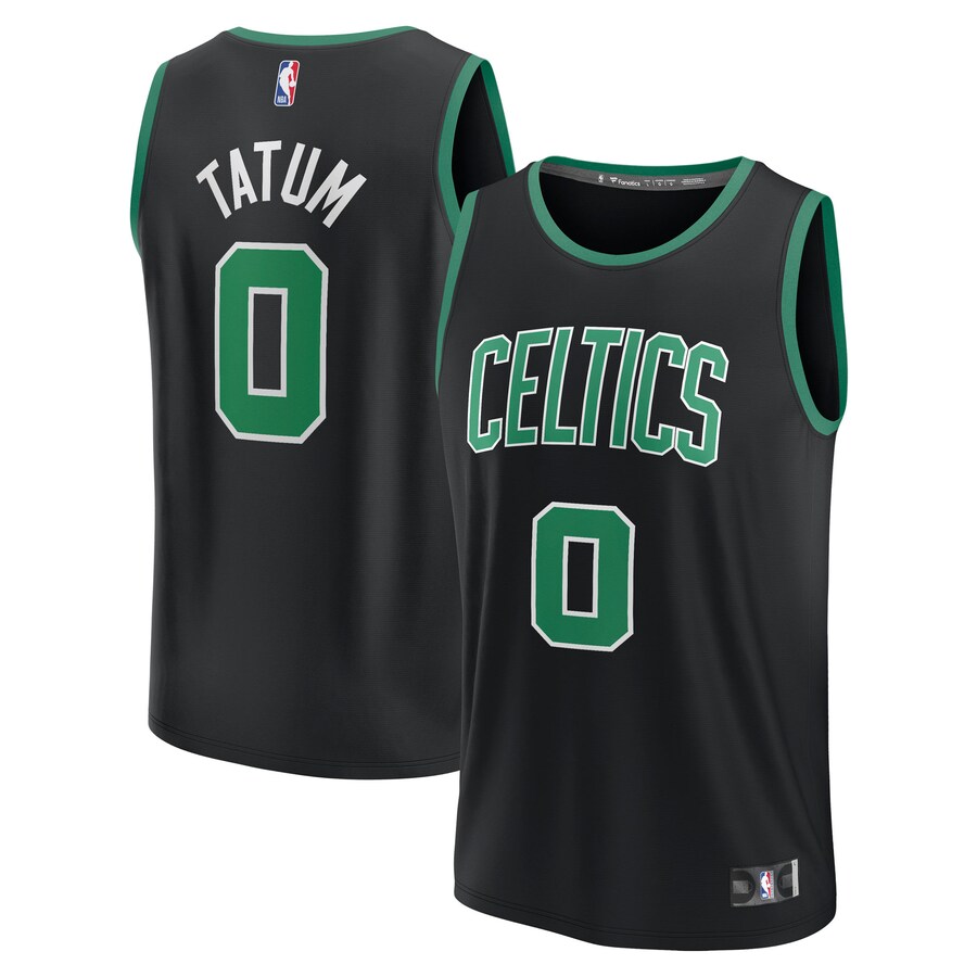 Youth Boston Celtics Jayson Tatum Fanatics Black Fast Break Replica Player Jersey - Statement Edition