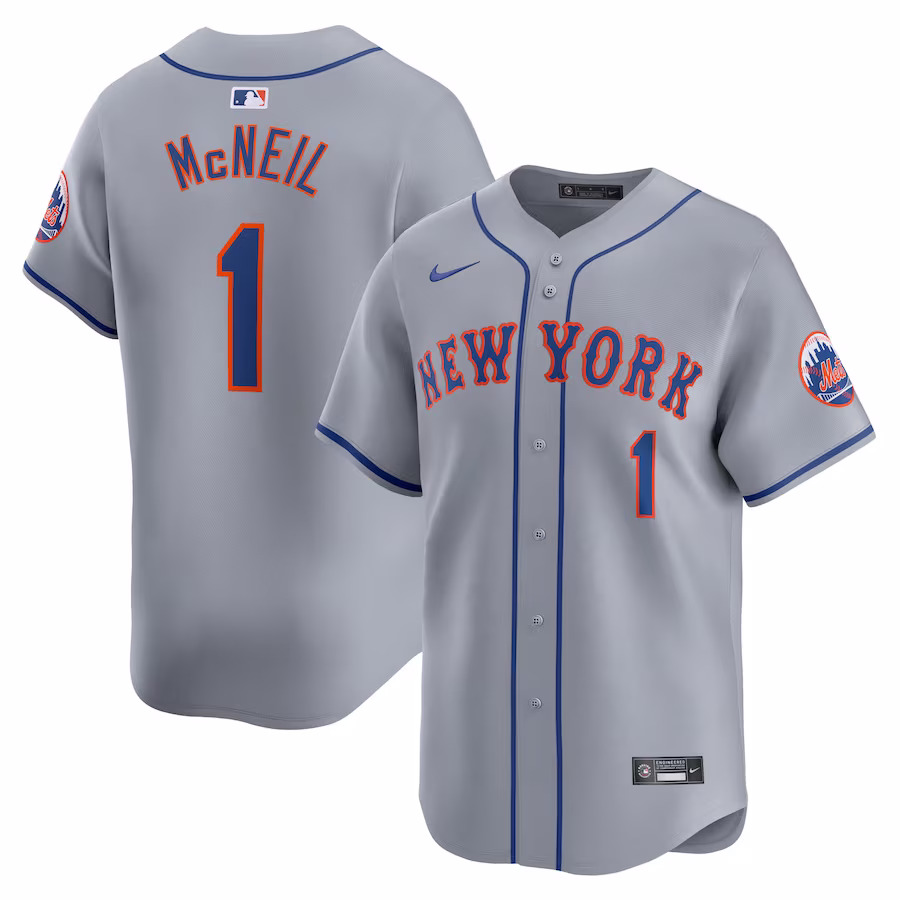 Men's New York Mets Jeff McNeil Nike Gray Away Limited Player Jersey