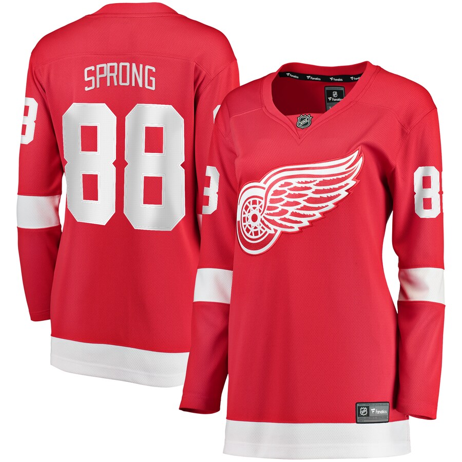 Women's Detroit Red Wings Daniel Sprong Fanatics Branded Red Home Breakaway Player Jersey