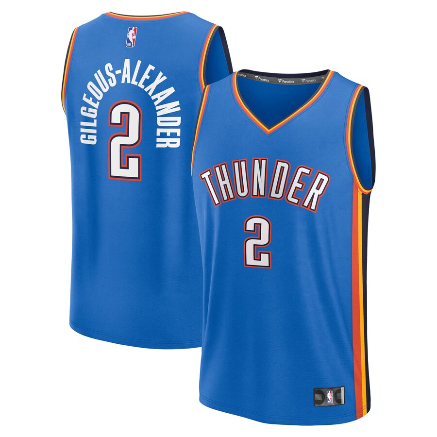 Men's Oklahoma City Thunder Shai Gilgeous-Alexander Fanatics Blue Fast Break Replica Player Jersey - Icon Edition