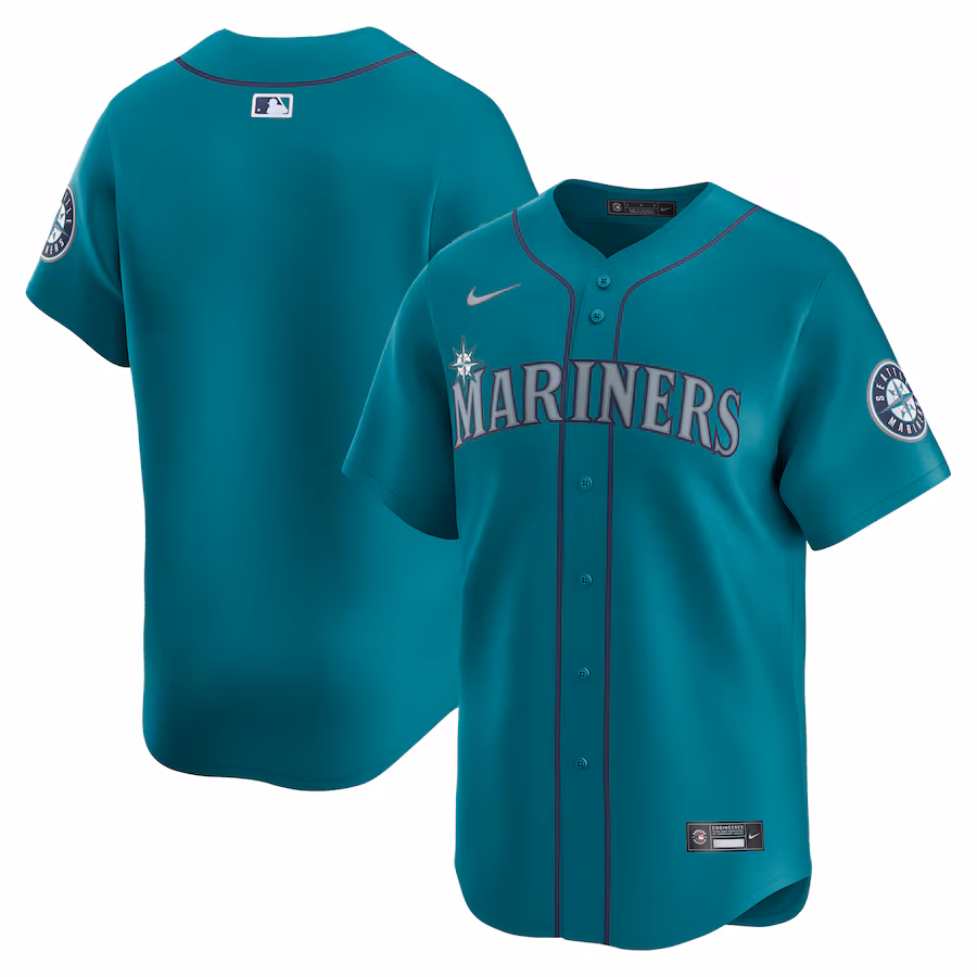 Men's Seattle Mariners Nike Aqua Alternate Limited Jersey