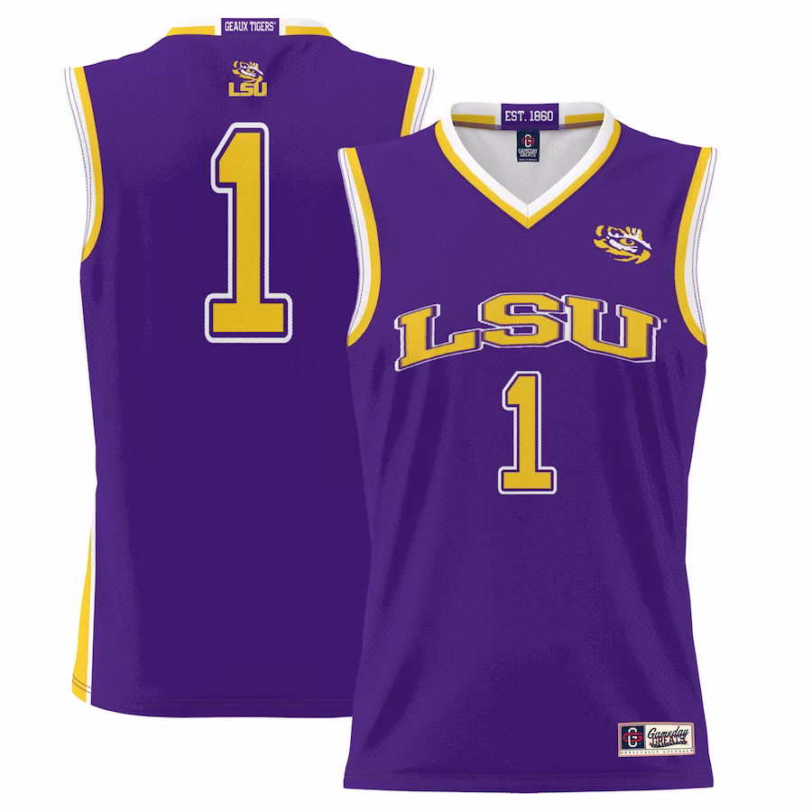 #1 LSU Tigers GameDay Greats Youth Lightweight Basketball Jersey - Purple