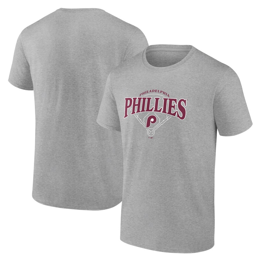 Men's Philadelphia Phillies Heather Gray Home Field T-Shirt
