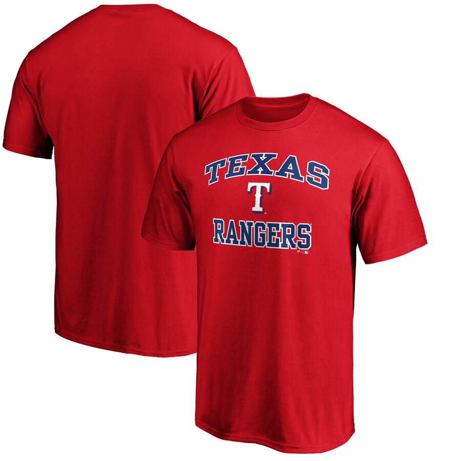 Men's Texas Rangers Red Heart & Soul T-Shirt