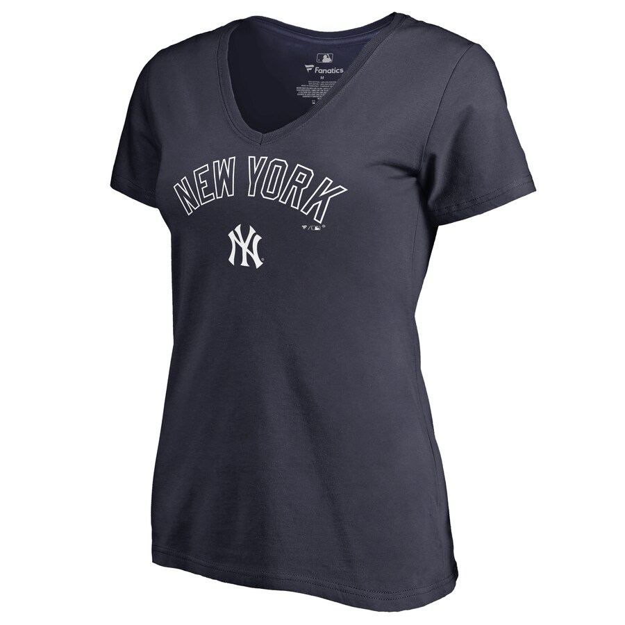 Women's New York Yankees Navy Team Lockup T-Shirt