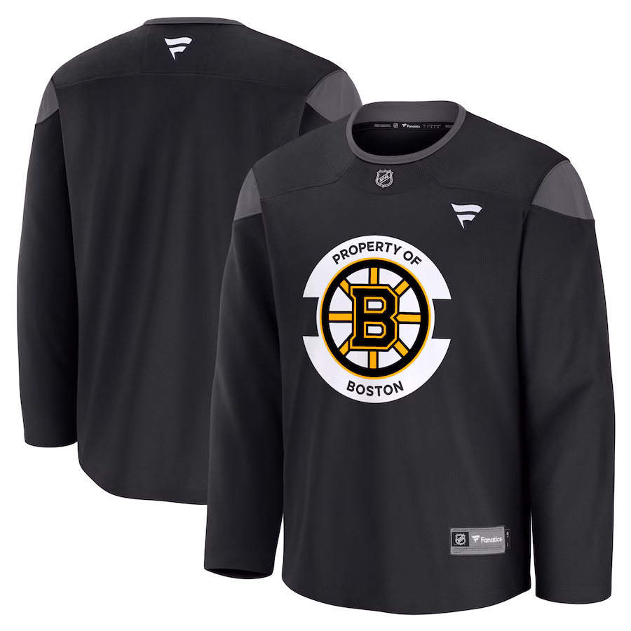 Men's Boston Bruins Fanatics Black Team Practice Jersey