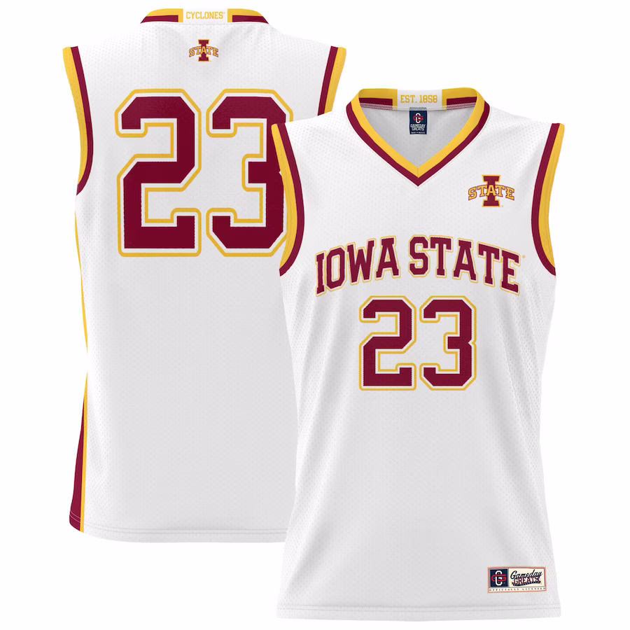 #23 Iowa State Cyclones GameDay Greats Youth Lightweight Basketball Jersey - White