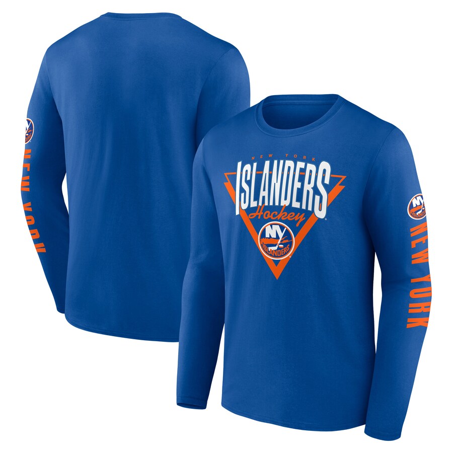 Men's New York Islanders Fanatics Royal Headline Long Sleeve T-Shirt