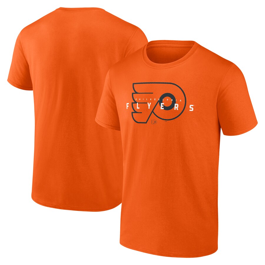 Men's Philadelphia Flyers Orange Coordinate T-Shirt