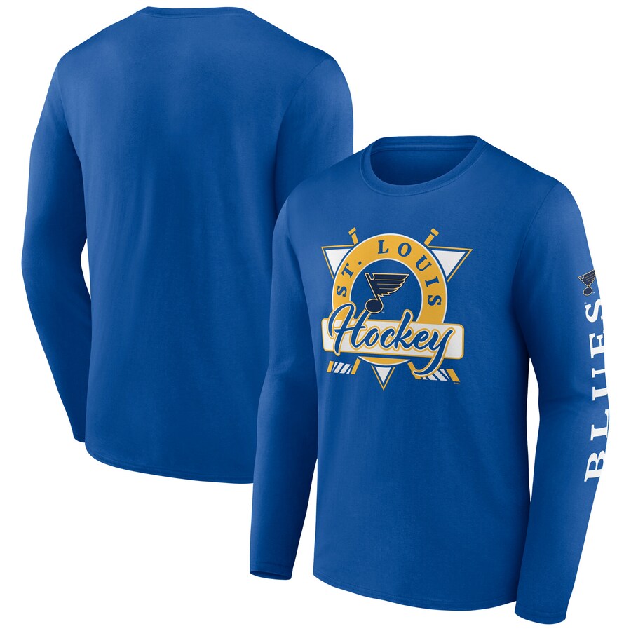 Men's St. Louis Blues Fanatics Blue Rinkside Long Sleeve T-Shirt